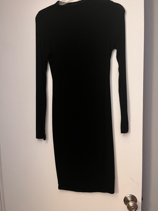 naked wardrobe Dresses & Skirts - naked wardrobe Black Long-Sleeve Bodycon Midi Dress maternity
